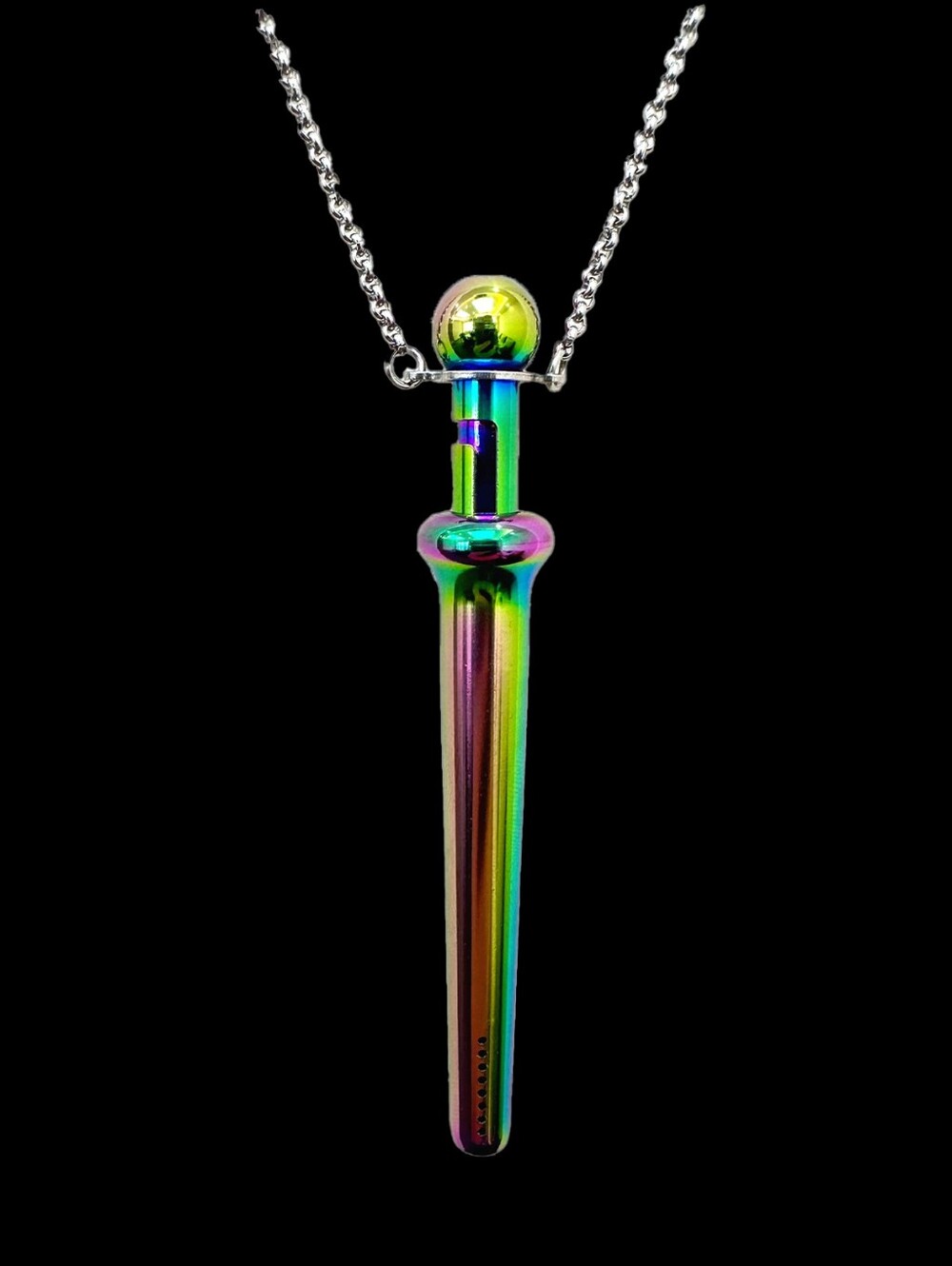Bump Snuff Straw Pendant Necklace SNOGO Clone Rainbow Large